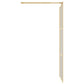 Walk-in Shower Wall with Clear ESG Glass Gold 31.5"x76.8"