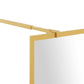 Walk-in Shower Wall with Clear ESG Glass Gold 31.5"x76.8"