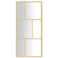 Walk-in Shower Wall with Clear ESG Glass Gold 35.4"x76.8"