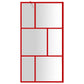 Walk-in Shower Wall with Clear ESG Glass Red 39.4"x76.8"
