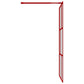 Walk-in Shower Wall with Clear ESG Glass Red 39.4"x76.8"