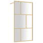 Walk-in Shower Wall with Clear ESG Glass Gold 39.4"x76.8"