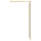 Walk-in Shower Wall with Clear ESG Glass Gold 39.4"x76.8"