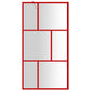 Walk-in Shower Wall with Clear ESG Glass Red 45.3"x76.8"