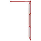 Walk-in Shower Wall with Clear ESG Glass Red 45.3"x76.8"