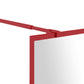 Walk-in Shower Wall with Clear ESG Glass Red 45.3"x76.8"
