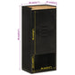 Bathroom Cabinet Black, Natural Wood Iron, Solid Mango Wood Medium