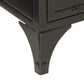Bathroom Cabinet Black, Natural Wood Iron, Solid Mango Wood Medium