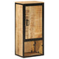 Bathroom Cabinet Brown/Black Solid Mango Wood, Iron Compact