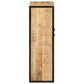 Bathroom Cabinet Brown/Black Solid Mango Wood, Iron Compact