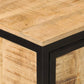 Bathroom Cabinet Brown/Black Solid Mango Wood, Iron Compact