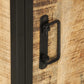 Bathroom Cabinet Brown/Black Solid Mango Wood, Iron Compact