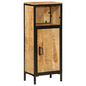 Bathroom Cabinet Natural wood with black accents