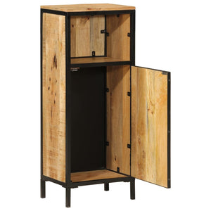 Bathroom Cabinet Natural wood with black accents
