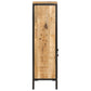 Bathroom Cabinet Natural wood with black accents