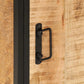 Bathroom Cabinet Natural wood with black accents