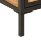 Bathroom Cabinet Natural wood with black accents