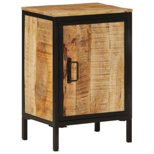Bathroom Cabinet Natural Wood and Black Solid mango wood and iron