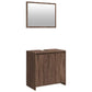 Bathroom Furniture Set Brown Oak Engineered Wood Medium