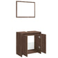 Bathroom Furniture Set Brown Oak Engineered Wood Medium