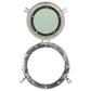  Porthole Mirror Wall Hanging Ø11.8" Aluminum and Glass