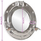  Porthole Mirror Wall Hanging Ø11.8" Aluminum and Glass