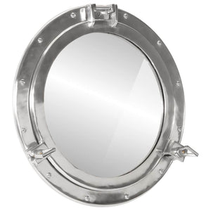  Porthole Mirror Wall Hanging Ø19.7" Aluminum and Glass
