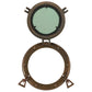  Porthole Mirror Wall Hanging Ø9.1" Aluminum and Glass