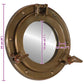  Porthole Mirror Wall Hanging Ø9.1" Aluminum and Glass