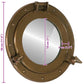  Porthole Mirror Wall Hanging Ø11.8" Aluminum and Glass