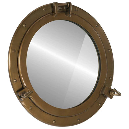  Porthole Mirror Wall Hanging Ø19.7" Aluminum and Glass