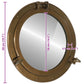  Porthole Mirror Wall Hanging Ø19.7" Aluminum and Glass