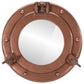 Porthole Mirror Wall Hanging Ø9.1" Aluminum and Glass