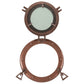  Porthole Mirror Wall Hanging Ø9.1" Aluminum and Glass