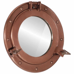  Porthole Mirror Wall Hanging Ø11.8" Aluminum and Glass