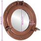  Porthole Mirror Wall Hanging Ø11.8" Aluminum and Glass