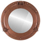  Porthole Mirror Wall Hanging Ø15" Aluminum and Glass