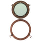  Porthole Mirror Wall Hanging Ø15" Aluminum and Glass