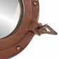 Porthole Mirror Wall Hanging Ø15" Aluminum and Glass