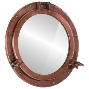  Porthole Mirror Wall Hanging Ø19.7" Aluminum and Glass