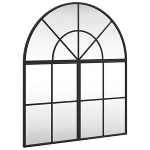 Wall Mirror Black Glass 23.6 x 27.6 in Minimalistic Wall Mirror