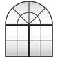 Wall Mirror Black Glass 23.6 x 27.6 in Minimalistic Wall Mirror