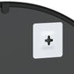 Wall Mirror Black Glass 23.6 x 27.6 in Minimalistic Wall Mirror