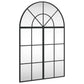 Wall Mirror Black Glass, Powder-coated steel 23.6x35.4 in