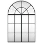 Wall Mirror Black Glass, Powder-coated steel 23.6x35.4 in