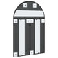 Wall Mirror Black Glass, Powder-coated steel 23.6x35.4 in