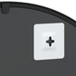 Wall Mirror Black Glass, Powder-coated steel 23.6x35.4 in