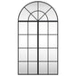 Wall Mirror Black Glass, Powder-coated iron 23.6 x 43.3 in