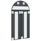 Wall Mirror Black Glass, Powder-coated iron 23.6 x 43.3 in