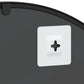 Wall Mirror Black Glass, Powder-coated iron 23.6 x 43.3 in